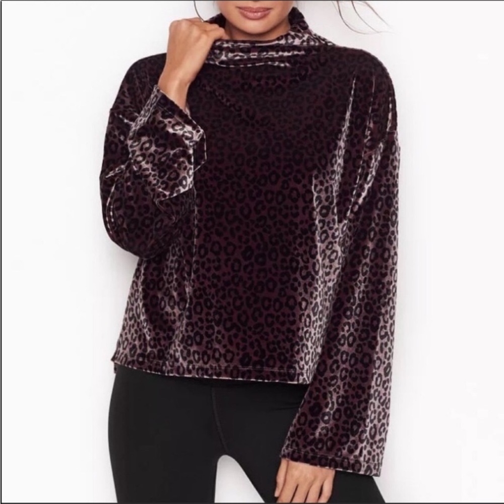 Victoria’s Secret Velour Velvet Leopard Print Top